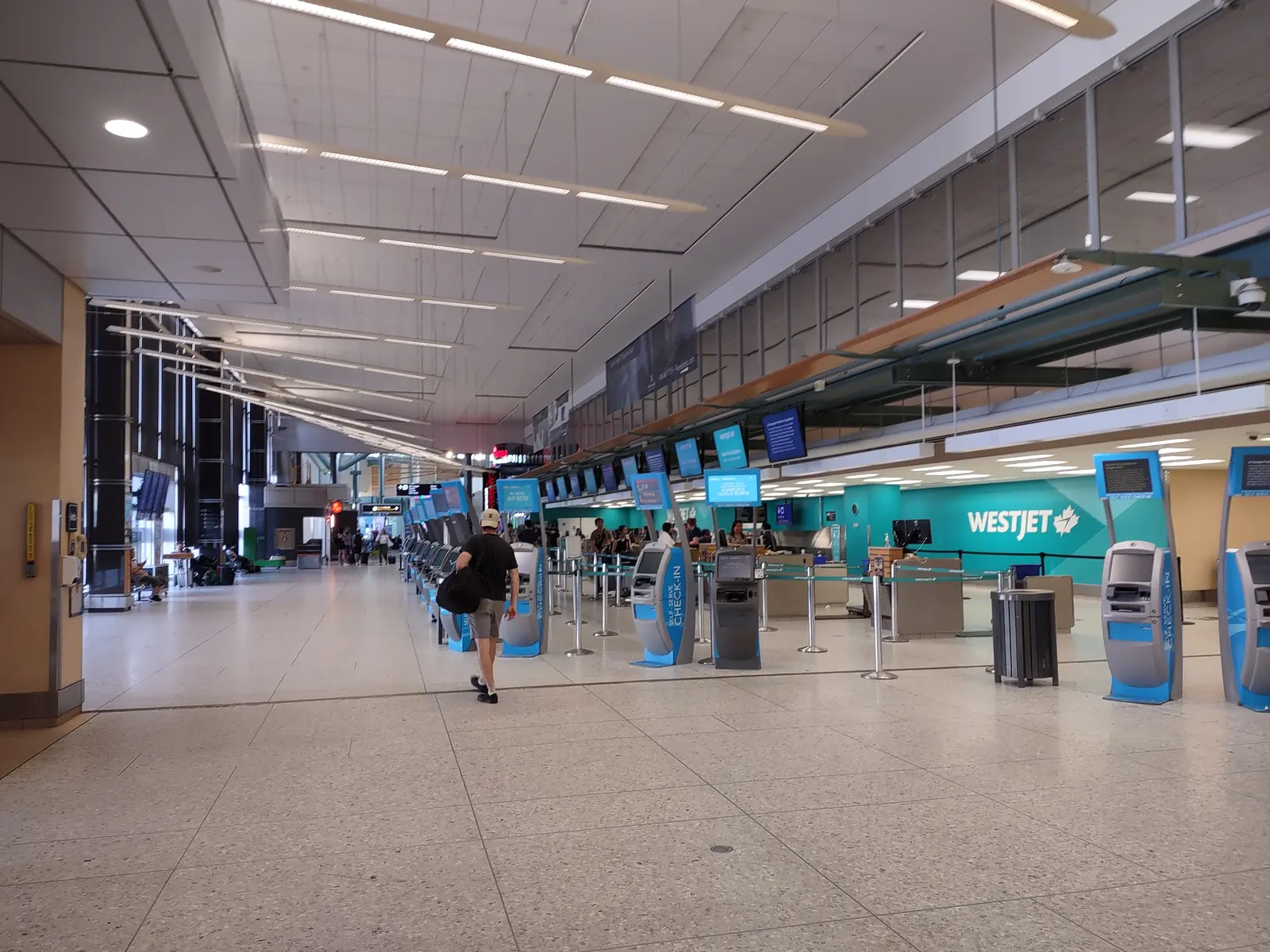The check-in hall at Edmonton International.