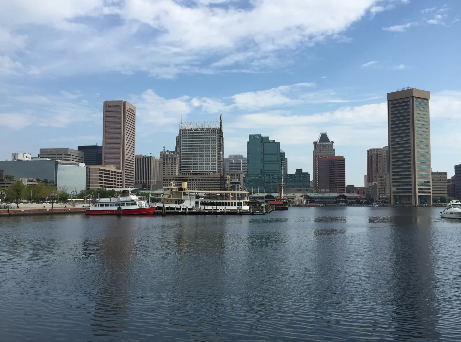 Downtown Baltimore across the Inner Harbor.