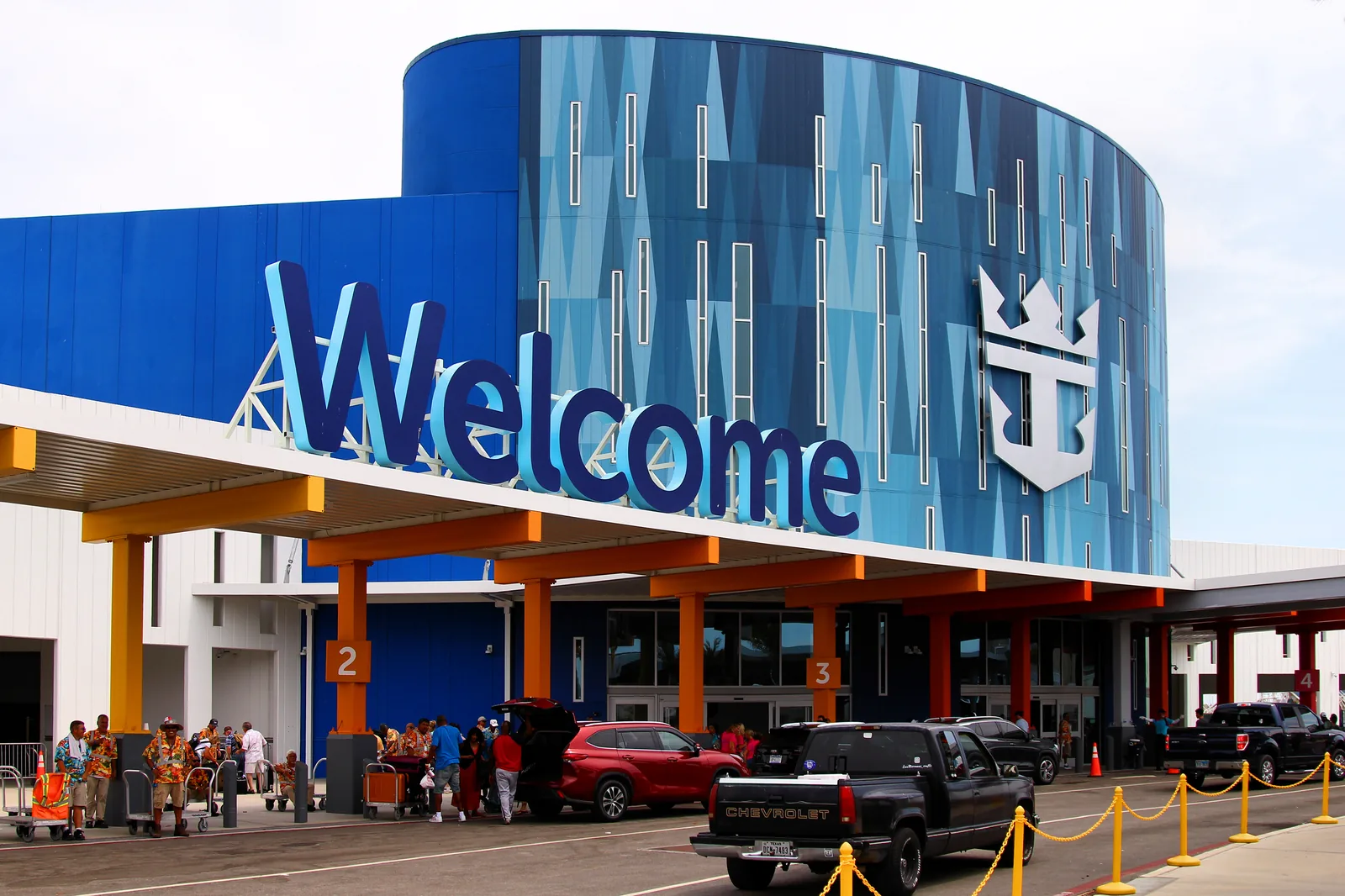 The entrance to Royal Caribbean's Terminal 10 at the Port of Galveston.