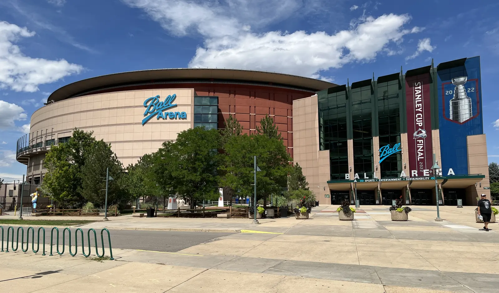 Ball Arena seen from outside, in Denver.