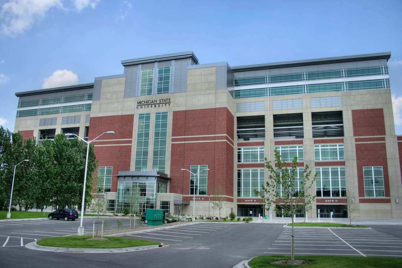 Spartan Stadium seen from outside, in East Lansing.