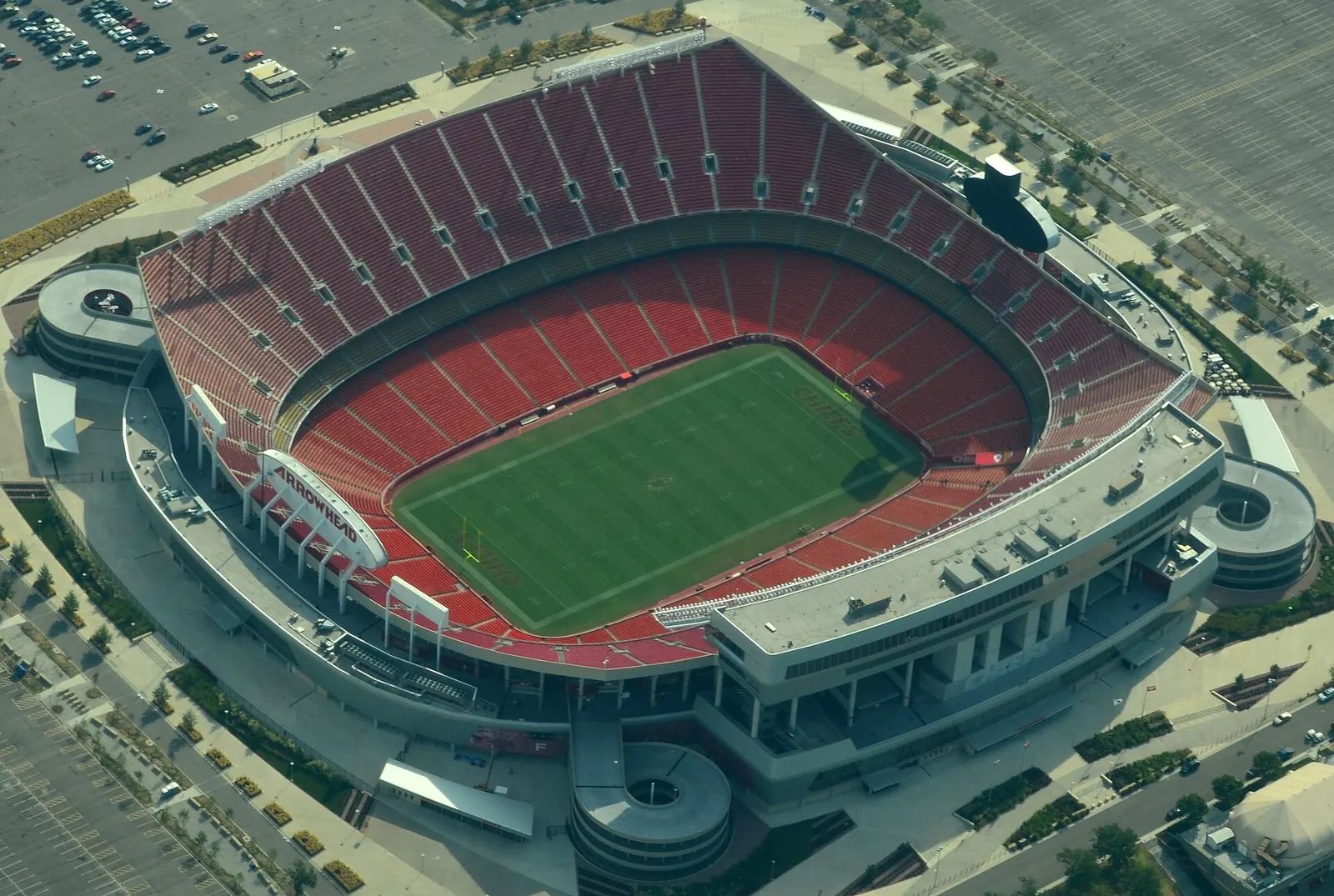 Arrowhead seen from outside, in Kansas City, Missouri.