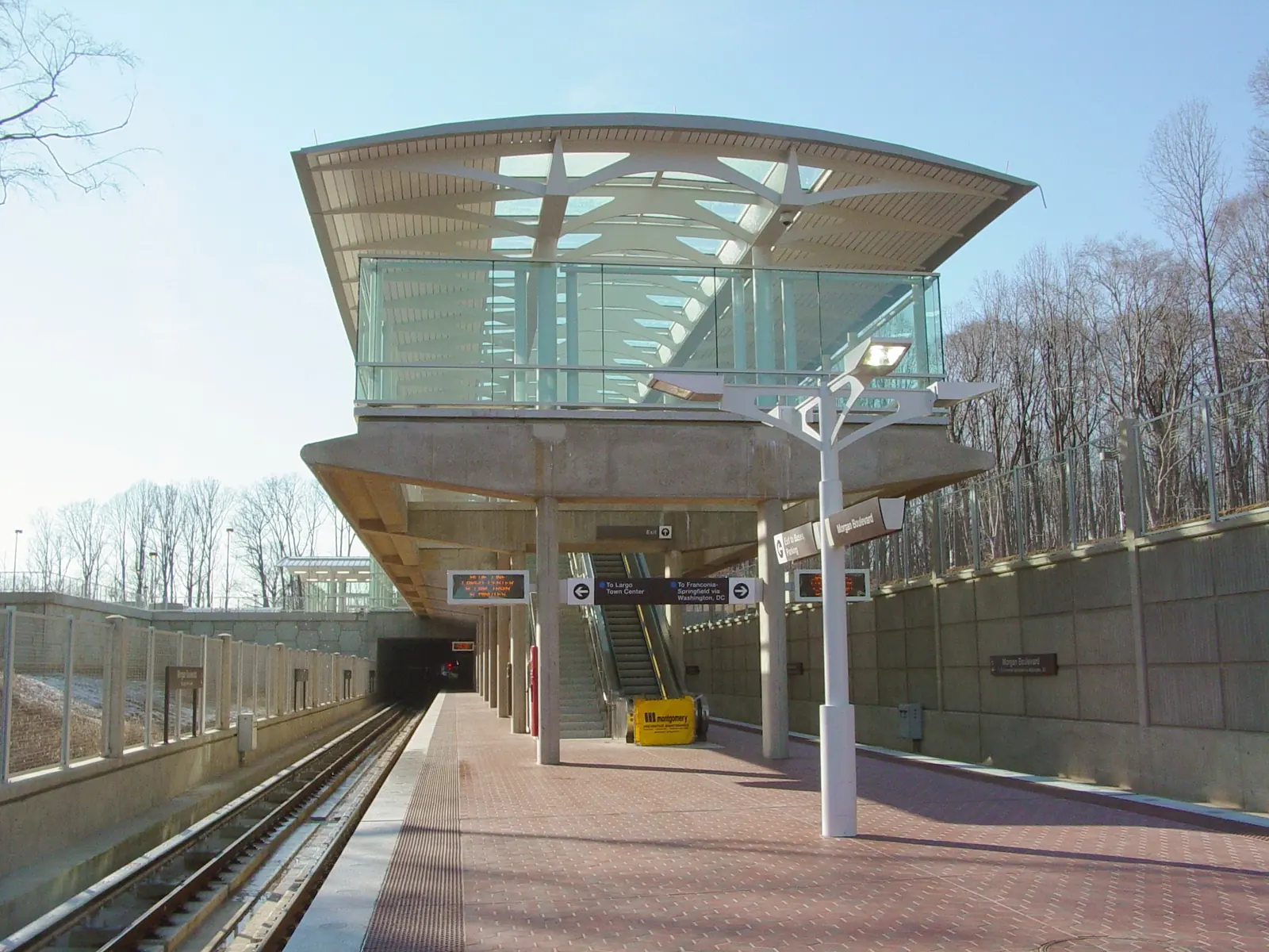 Morgan Boulevard station on the Washington Metro.