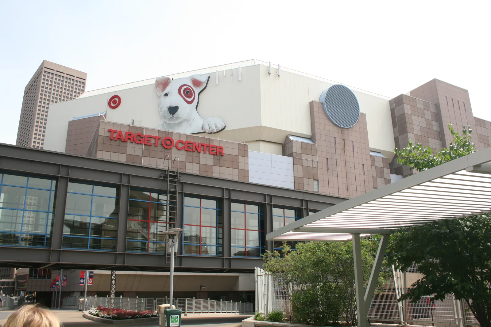 Target Center from the street in downtown Minneapolis.