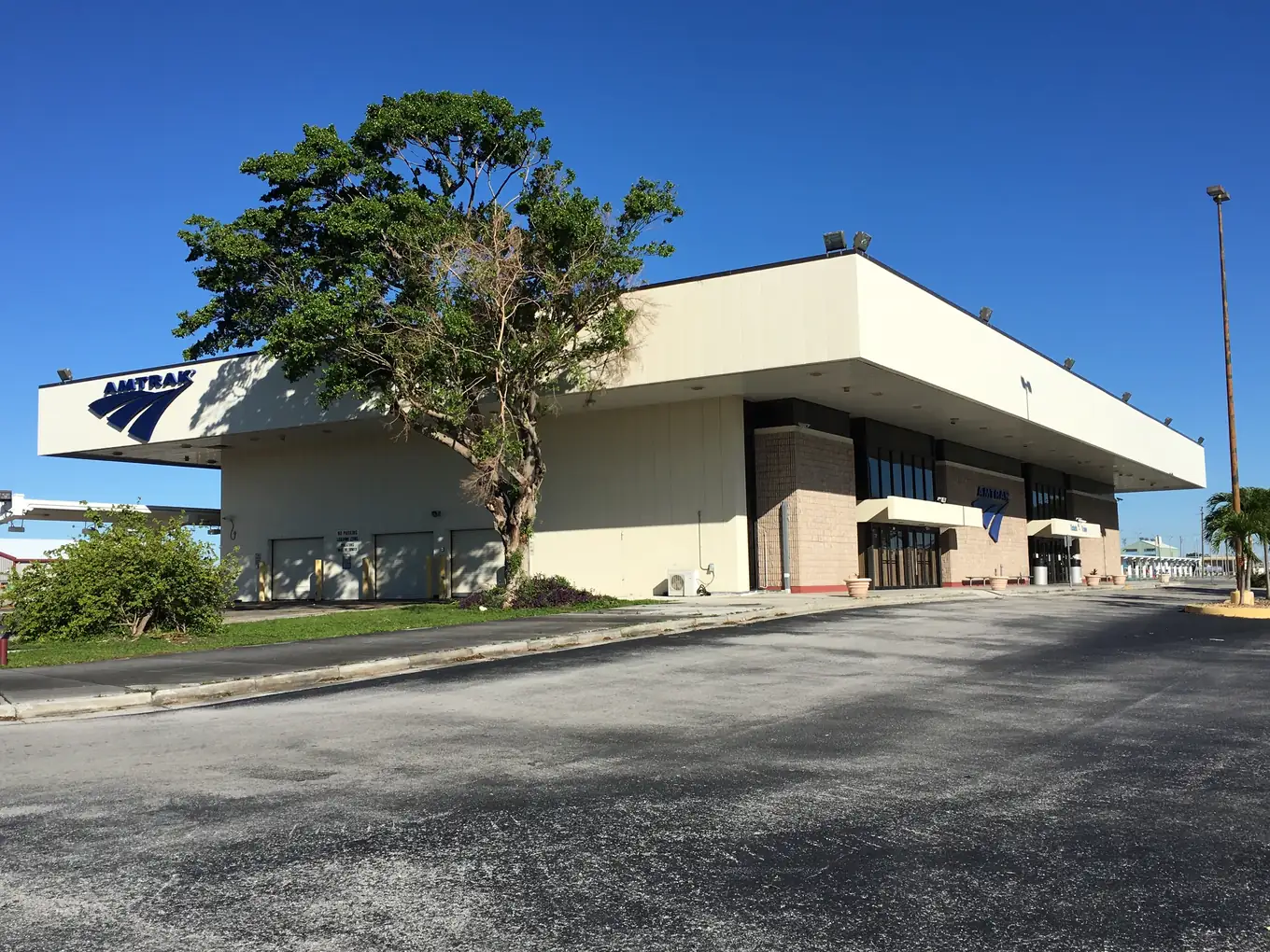 The Miami Amtrak station building on NW 37th Avenue.
