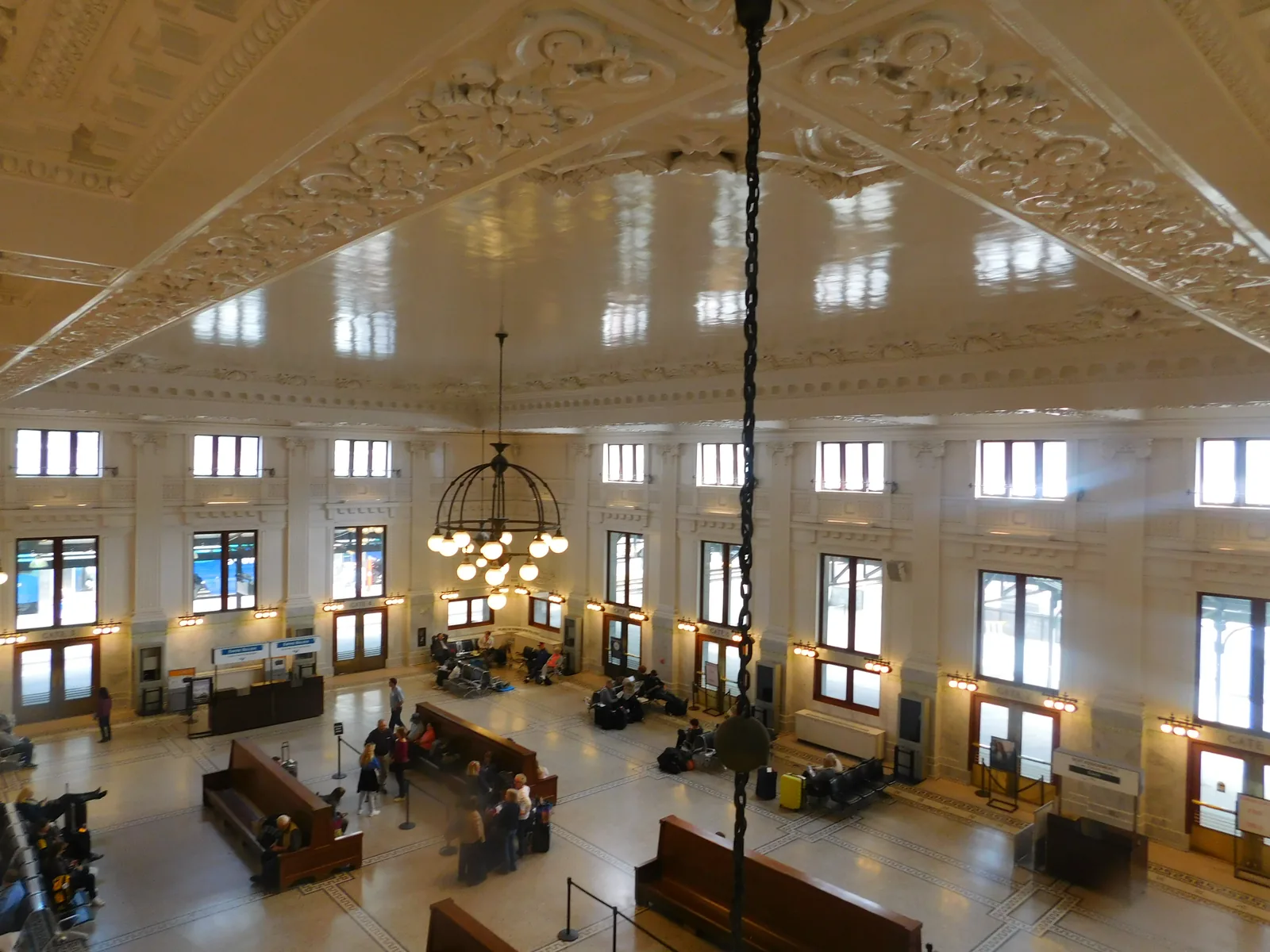 The restored waiting room at Seattle King Street Station.